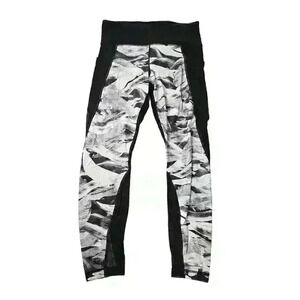 Athleta Vivid Salutation Pocket Tight Legging Black White Mesh Womens Size M